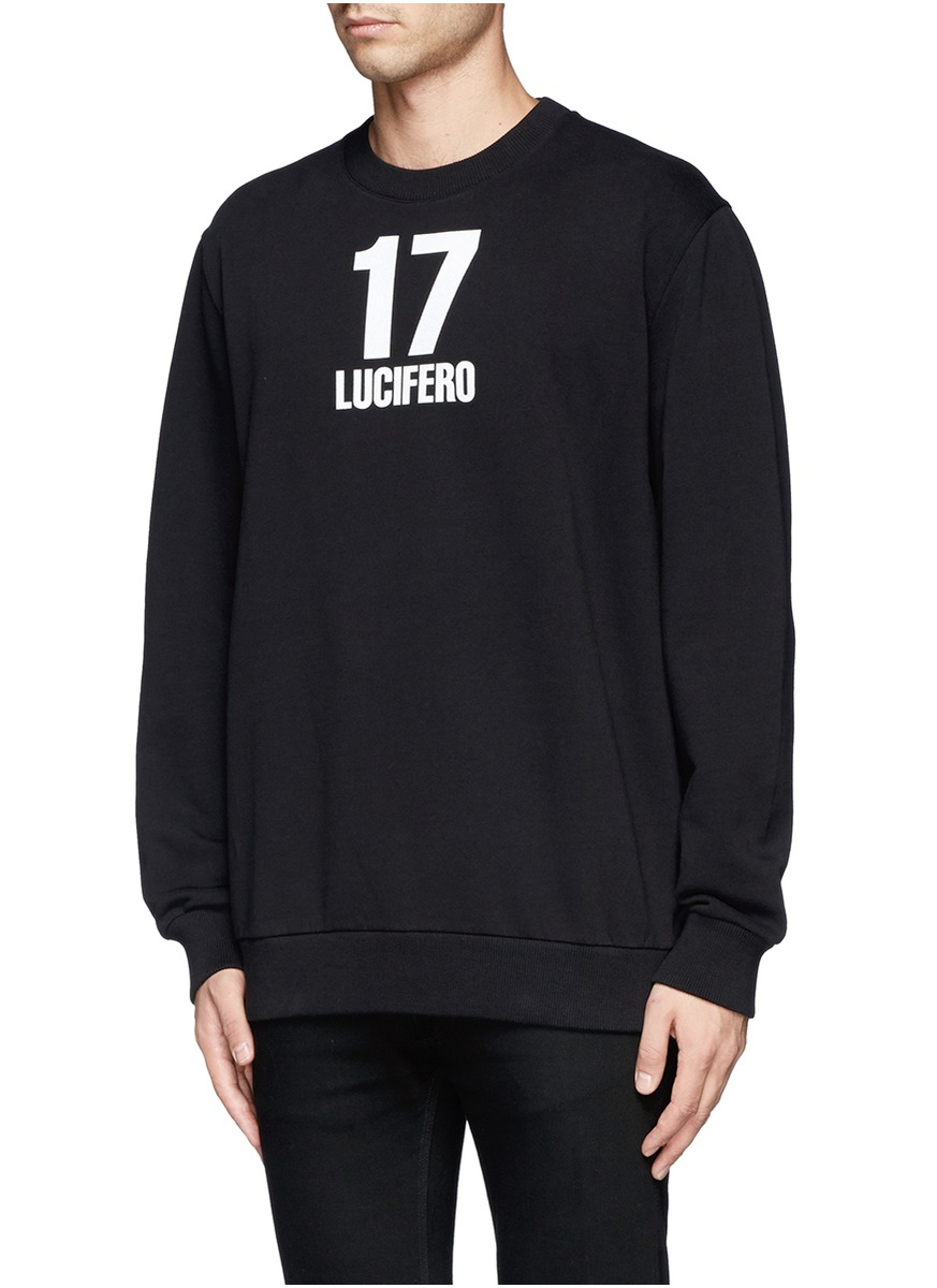 Lyst - Givenchy '17 Lucifero' Sweatshirt in Black for Men