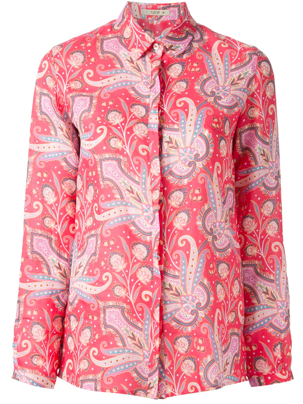 Etro Paisley Print Shirt in Pink | Lyst