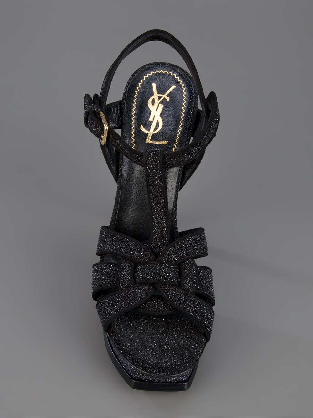 Saint laurent Tribute Sandals in Black | Lyst