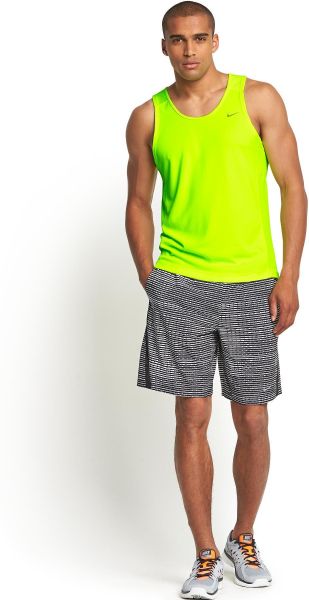 Nike Mens Miler Running Vest Top Neon in Yellow for Men (neon_yellow ...