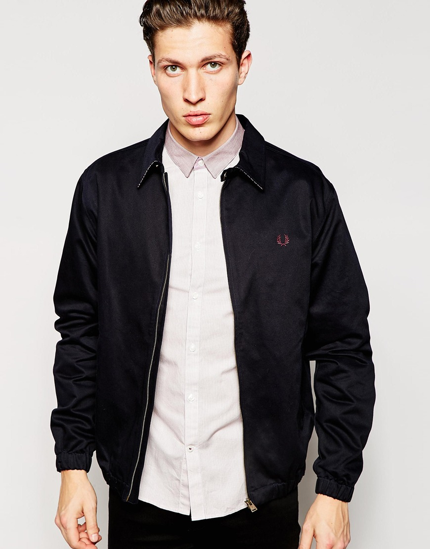 Lyst Fred Perry Harrington Jacket With Contrast Under Collar In Gallery