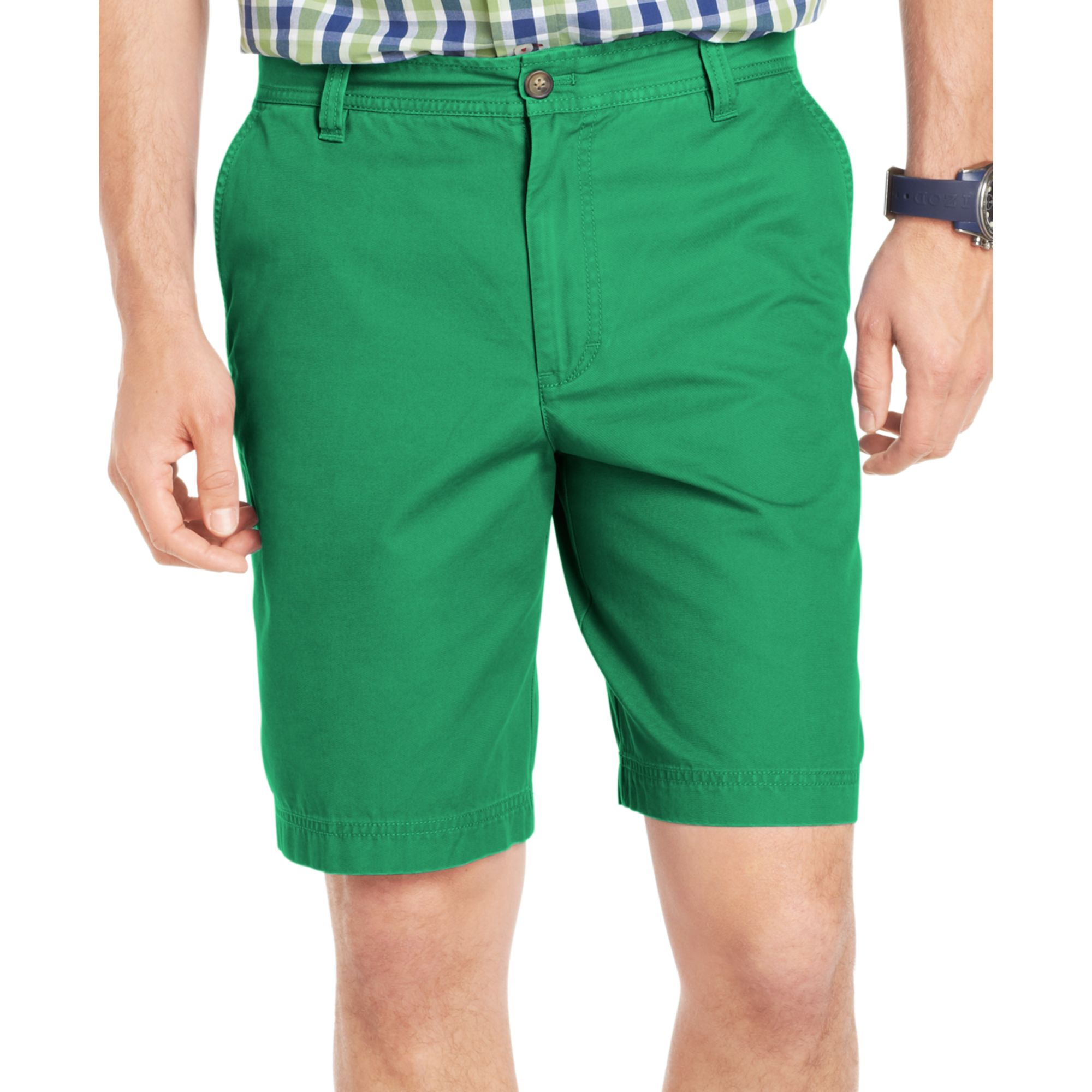 Izod Big and Tall Flat Front Saltwater Shorts in Green for Men | Lyst