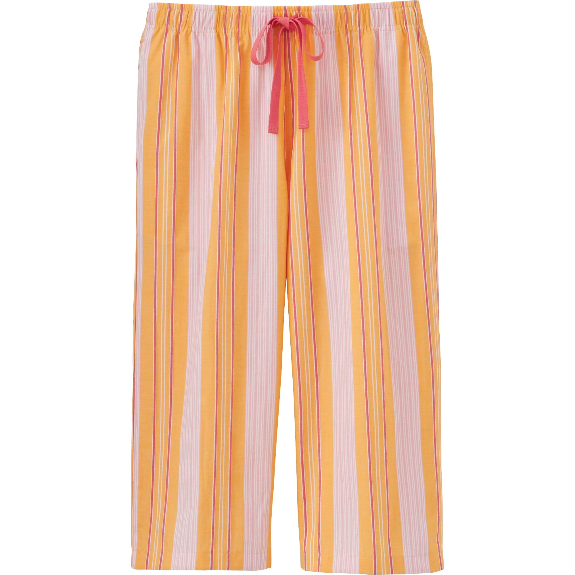 Uniqlo Women Relaco 3/4 Shorts (stripe) in Orange (LIGHT ...