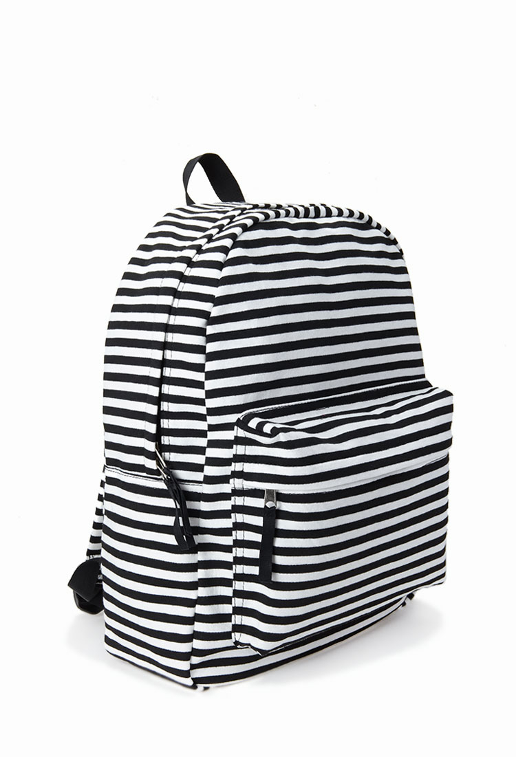 Forever 21 Striped Canvas Backpack in Black | Lyst