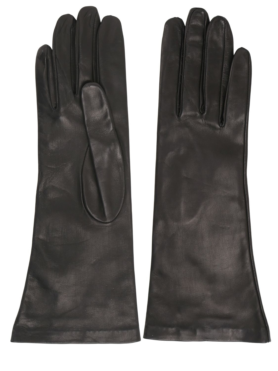 Lyst - Mario Portolano Nappa Leather Gloves in Black