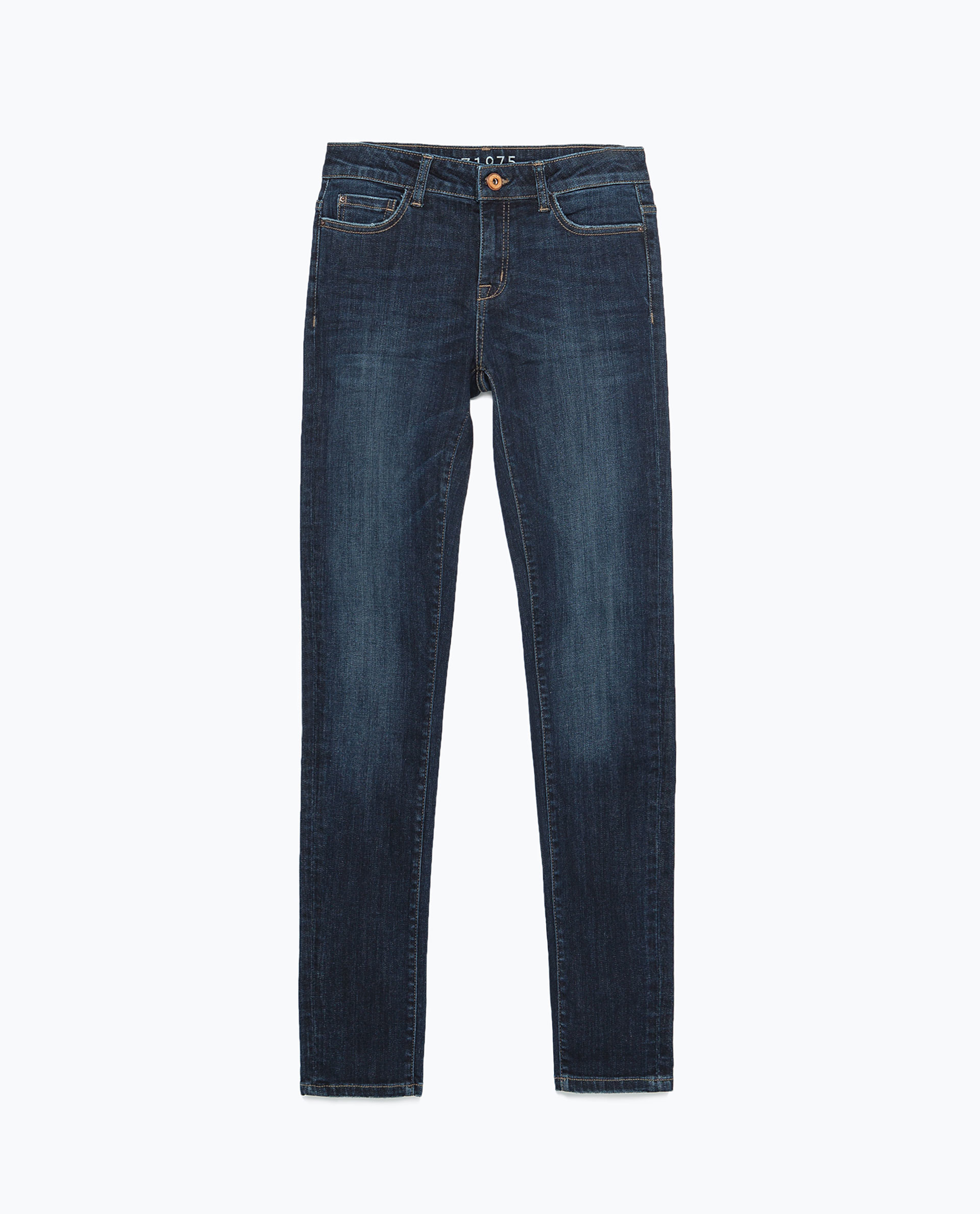 Zara Ripped Skinny Jeans in Blue (Dark blue) | Lyst