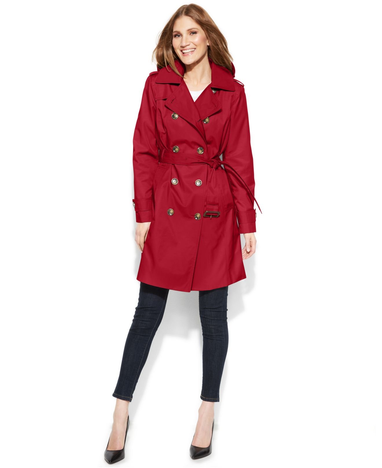 London Fog Iconic Belted Trench Coat Nordstrom London Fog Women S Hooded Long Trench Coat With Liner