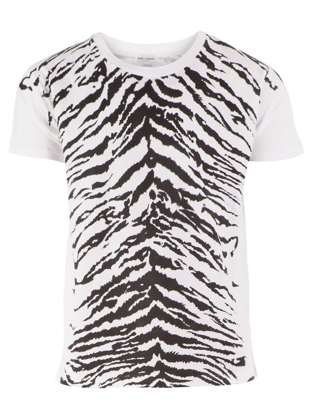 Lyst - Saint Laurent Zebra Print Tshirt in White for Men