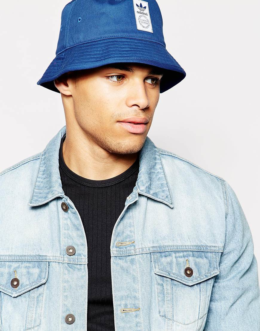 Lyst - Adidas Originals Superstar Bucket Hat Ab3923 in Blue for Men