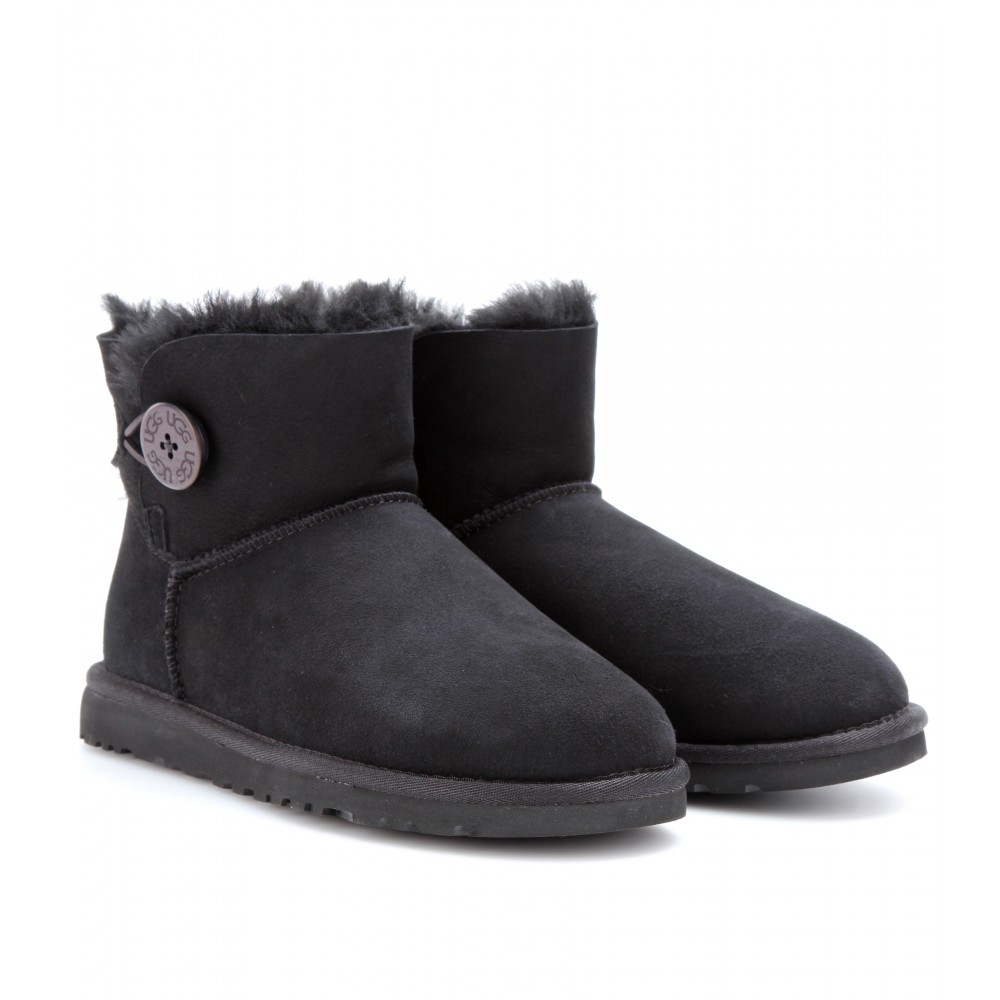 Ugg Mini Bailey Button Boots in Black | Lyst