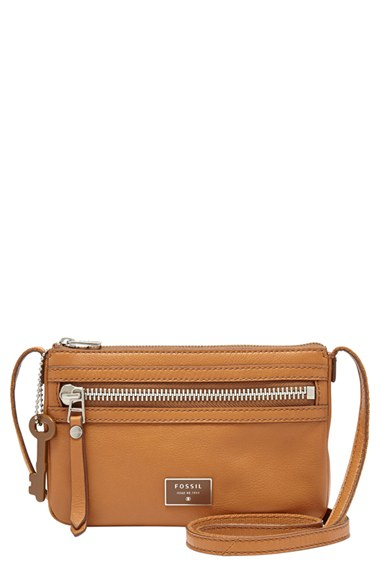 fossil dawson mini crossbody bag in beige camel lyst fossil dawson mini crossbody bag in beige camel lyst