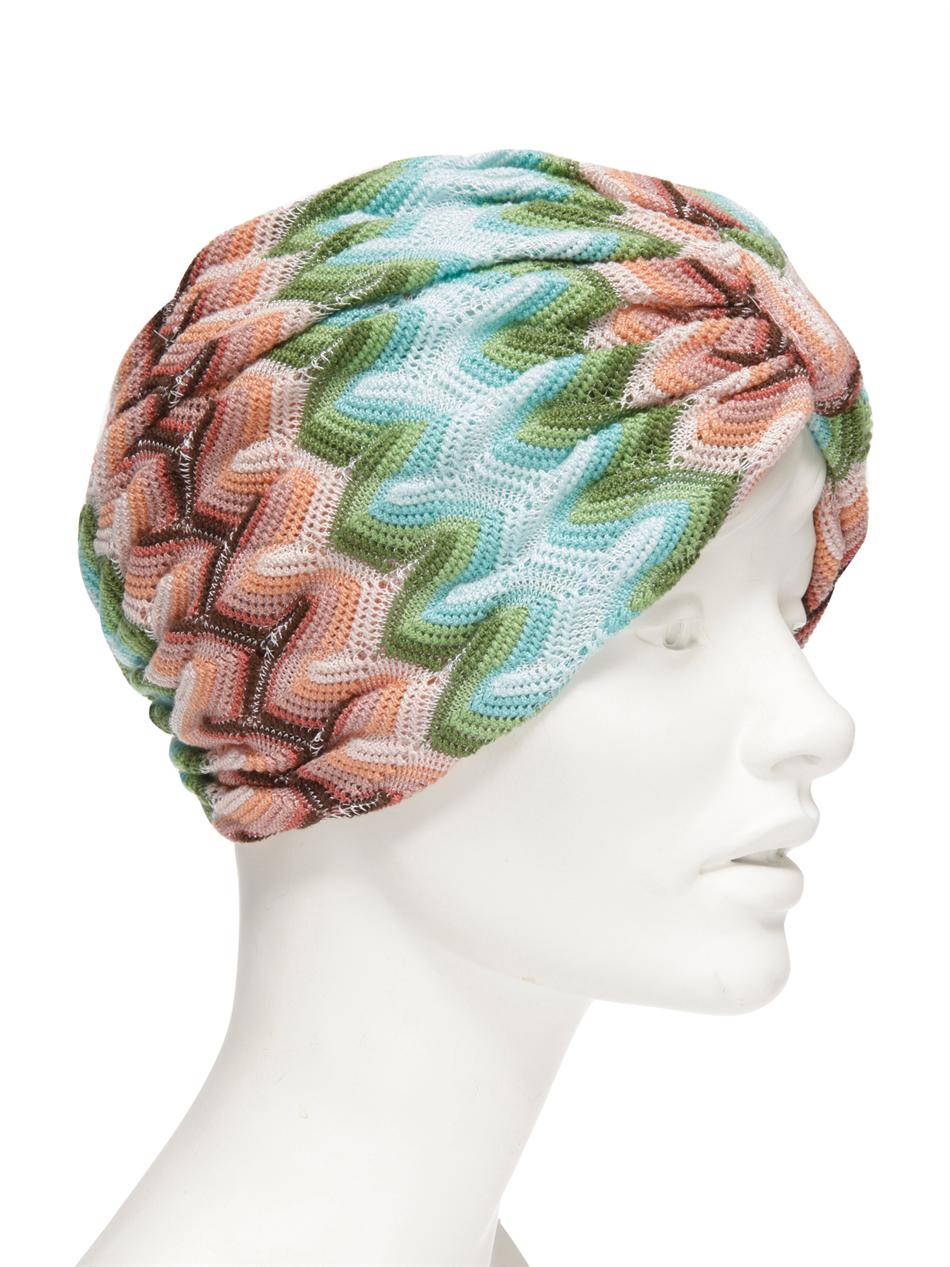 Missoni Sfumato Zigzag Turban in Green