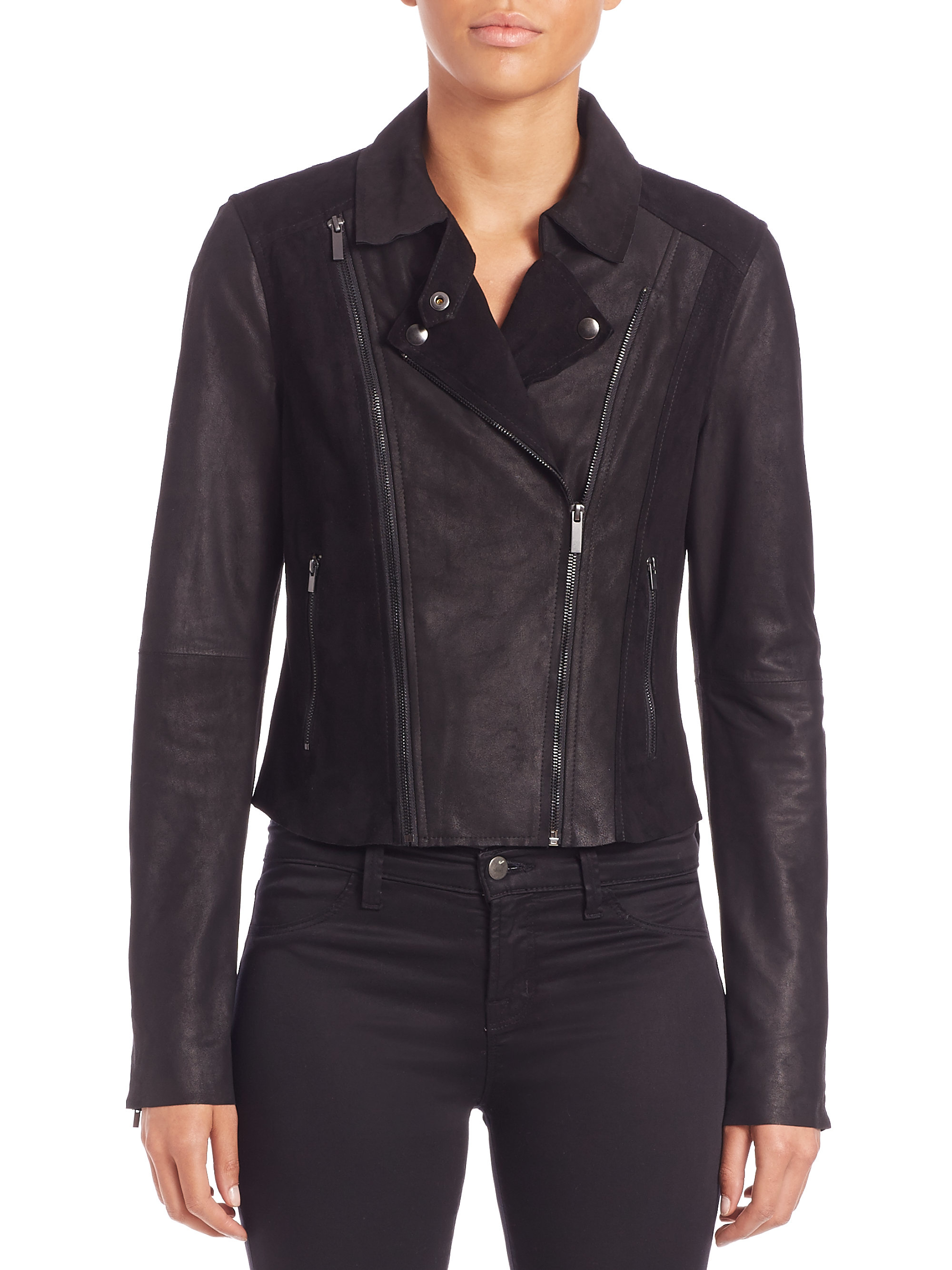 Paige Silvie Leather Jacket in Black | Lyst