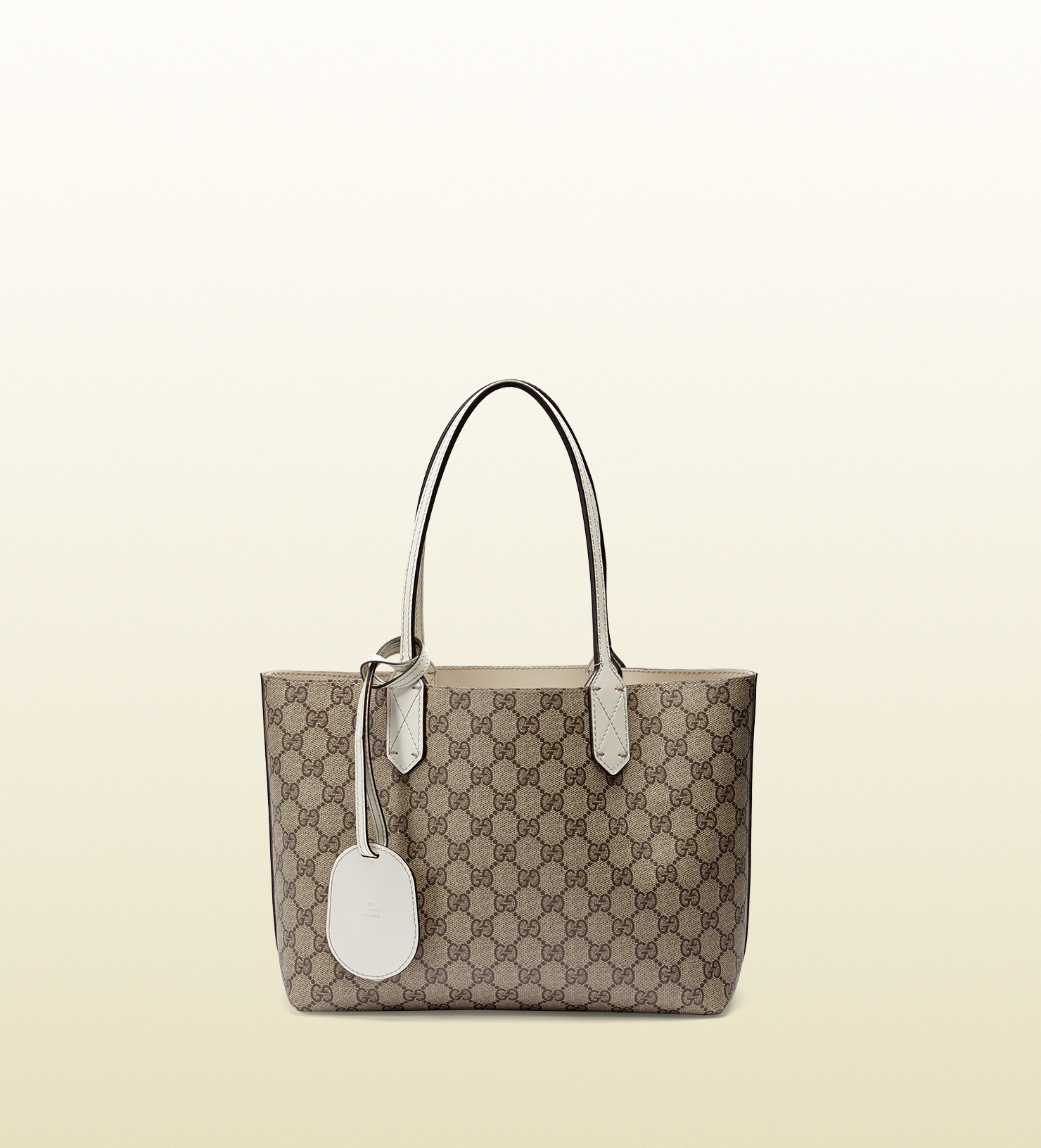 Gucci Reversible Gg Leather Tote in White - Lyst