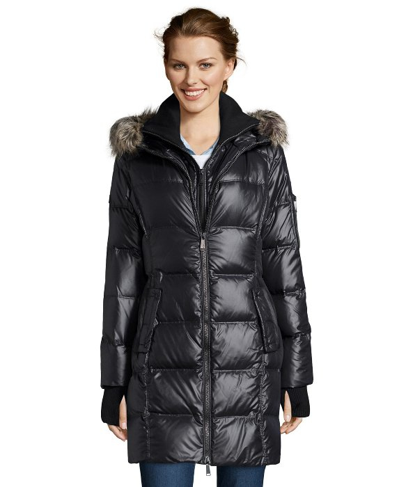 Bcbgeneration Black Box Quilted Faux Fur Trimmed Hooded Down Gallery