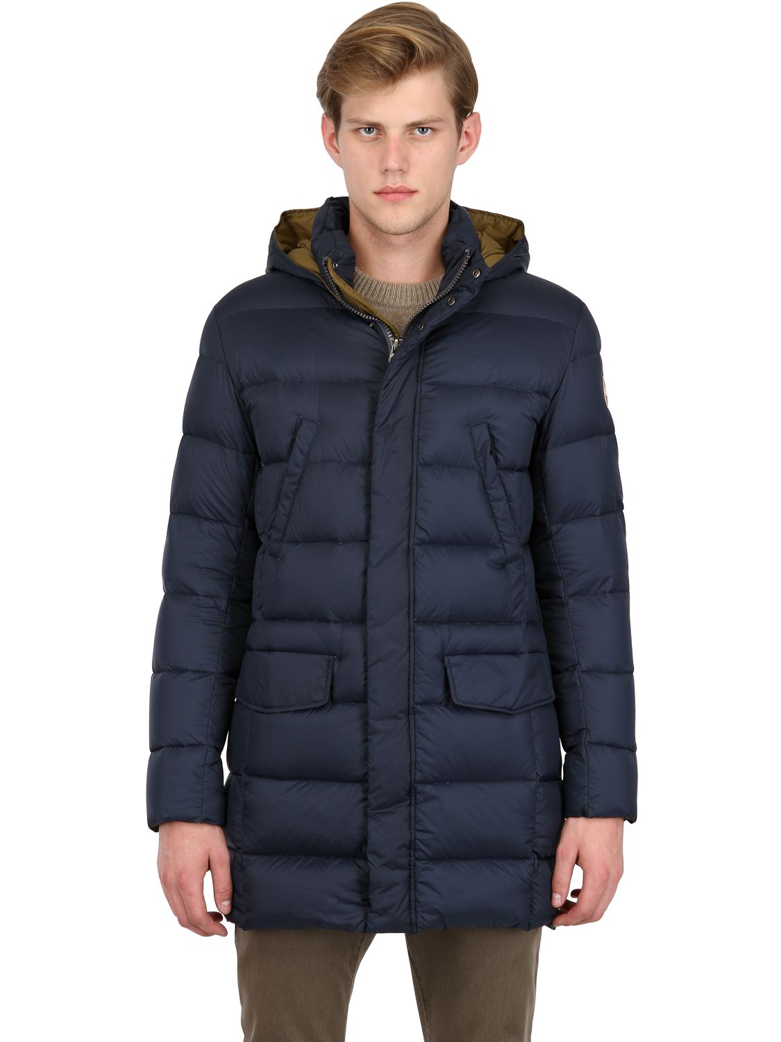 Colmar Hooded and Belted Down Jacket in Natural for Men | Lyst