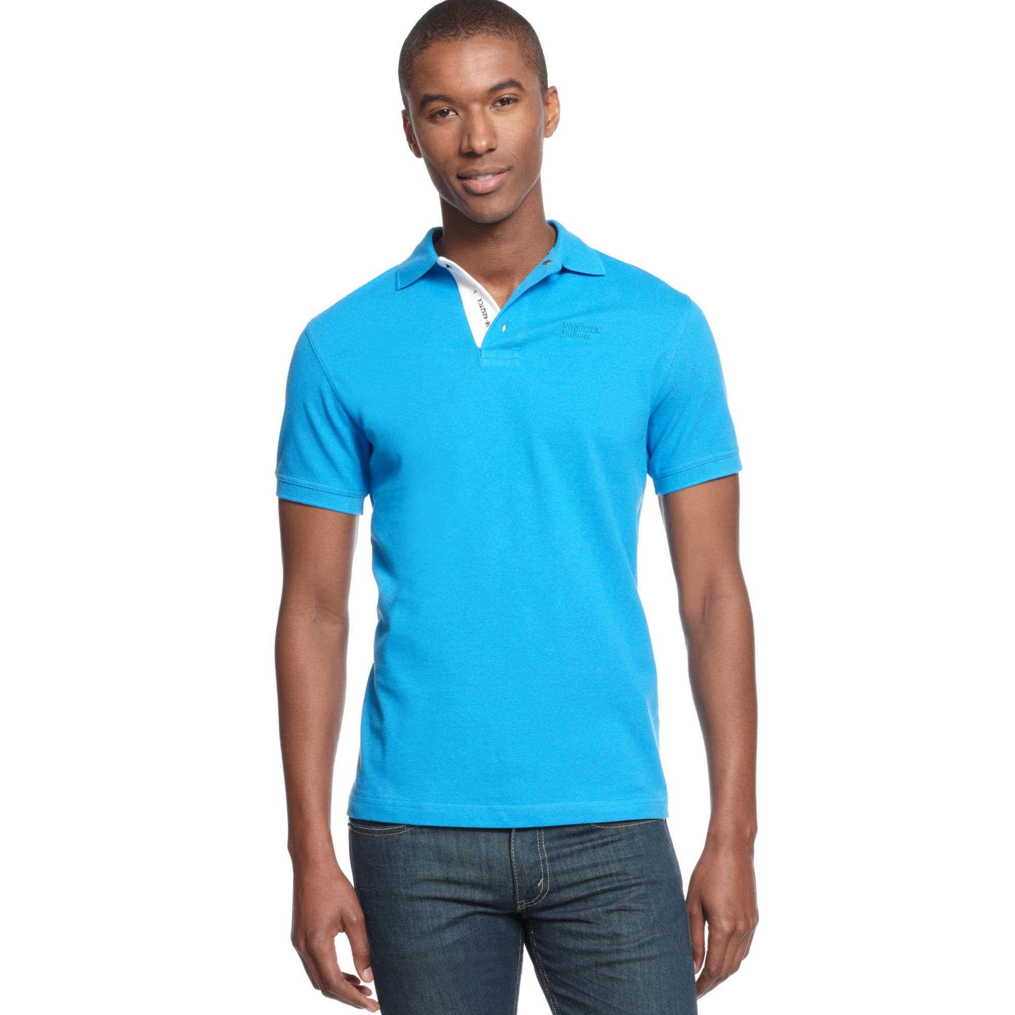 barbour polo shirt blue