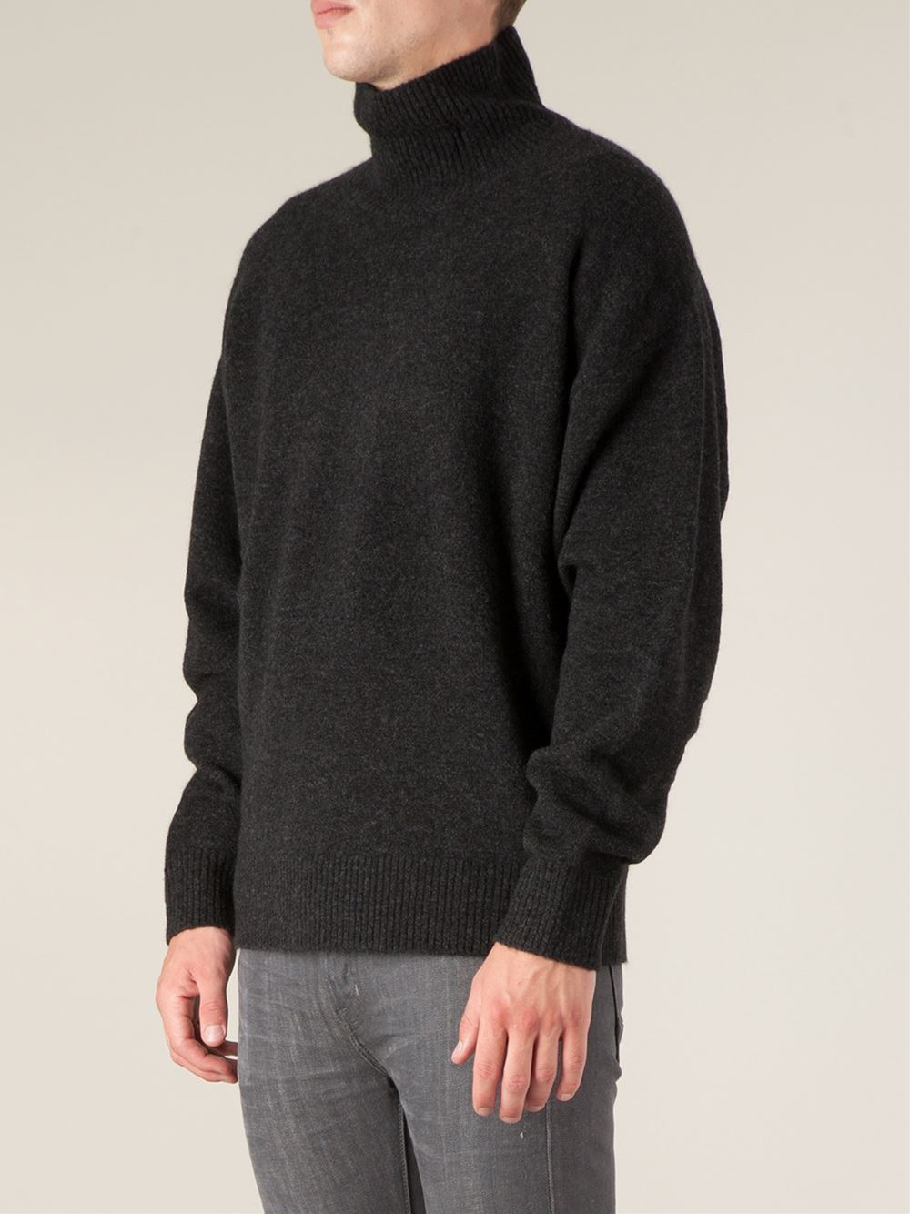 Balenciaga Knit Sweater in Gray for Men - Lyst