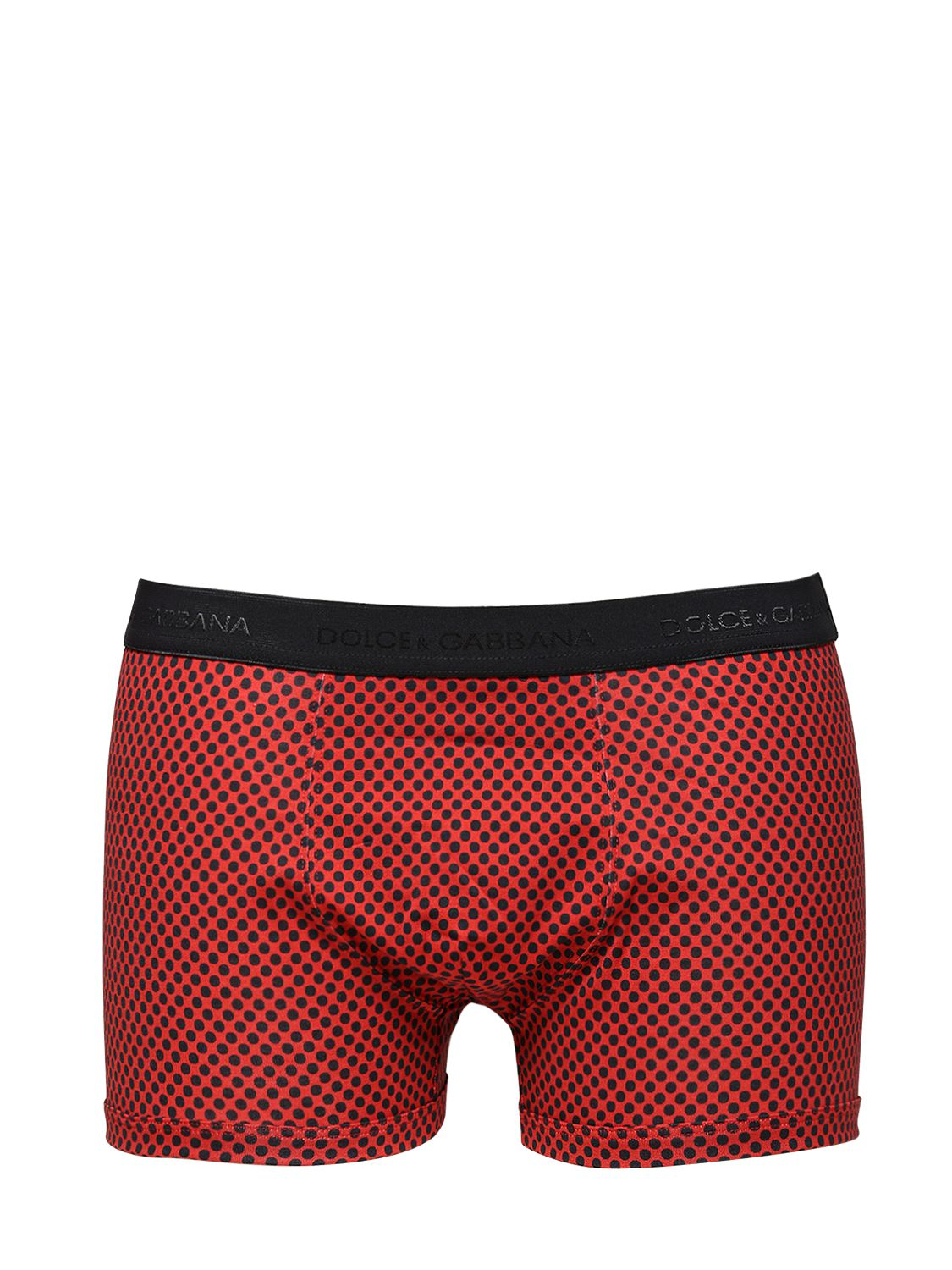 Dolce & gabbana Polka Dot Printed Cotton Boxer Briefs in Red for Men | Lyst