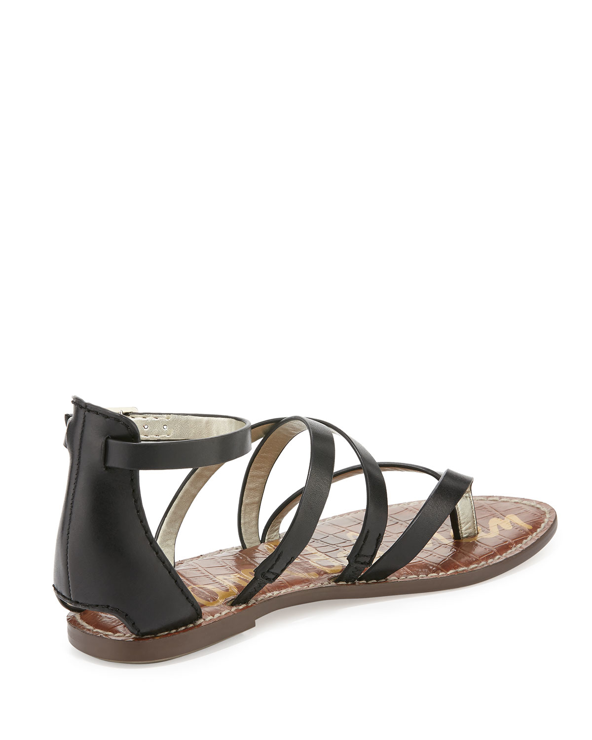sam edelman black sandals sam edelman gilroy strappy leather sandal in black lyst sam edelman black sandals sam edelman gilroy strappy leather sandal in black lyst