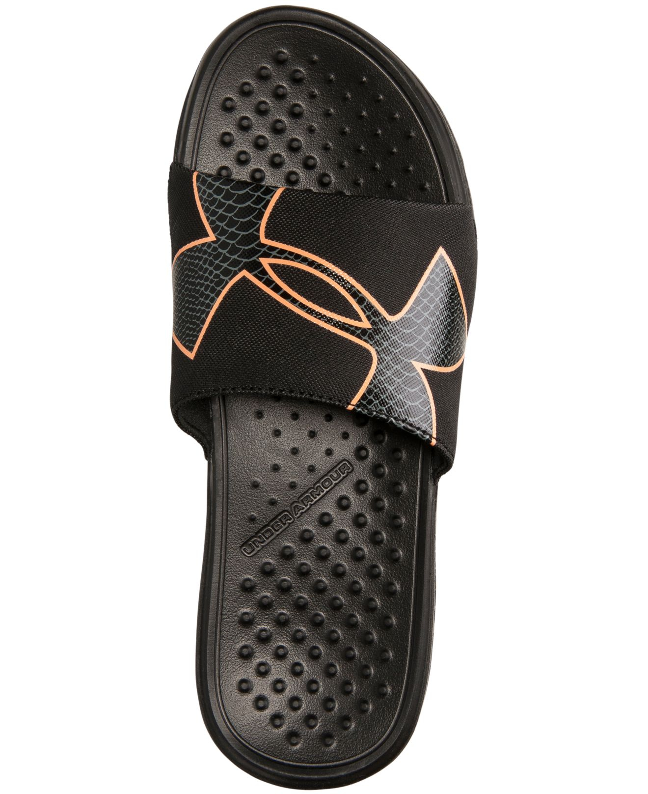 Lyst Under Armour Women's Strike Rock Slide Sandals From Finish Line