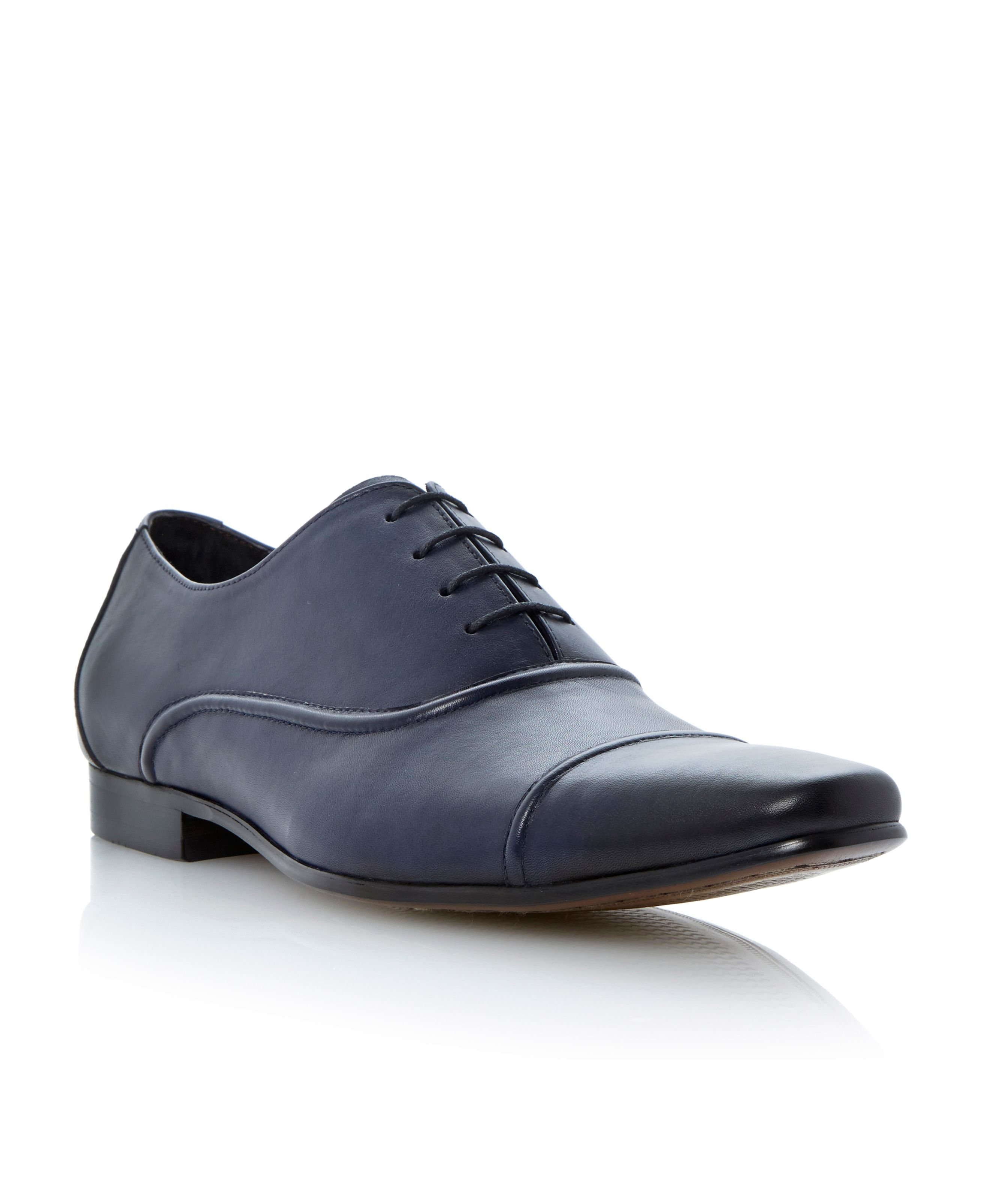 Dune Academy Lace Up Toecap Seam Oxford Shoes in Blue for Men (Navy) | Lyst