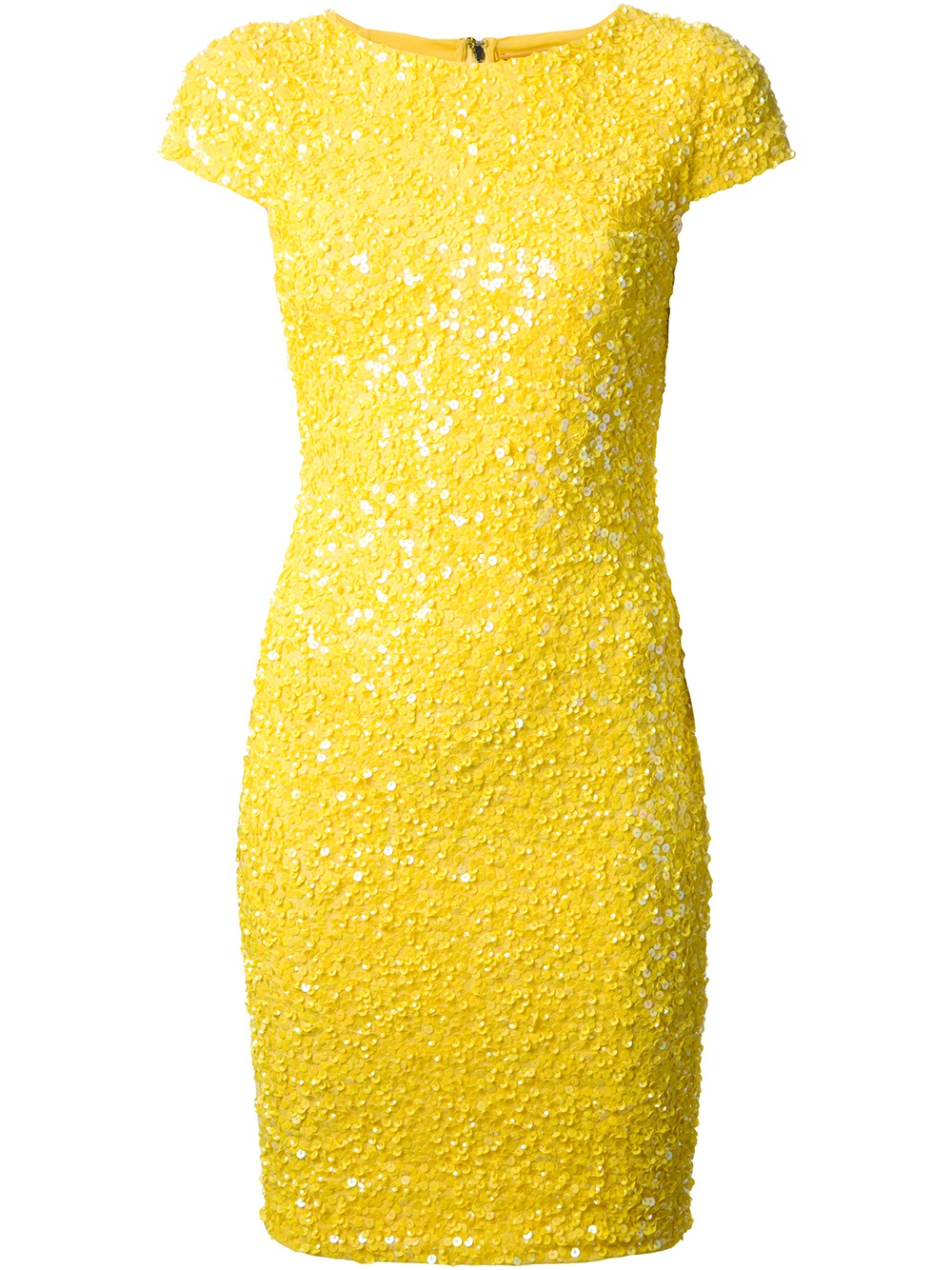 Lyst - Alice + Olivia Sequin Detail Dress in Yellow