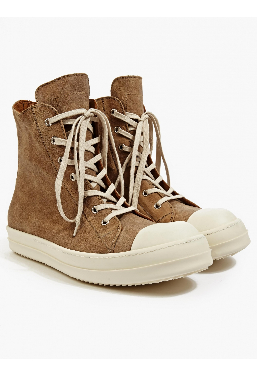 Rick Owens Men’S Natural Leather Rms Sneakers in Brown for Men | Lyst