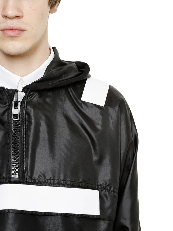 Lyst Givenchy Bands On Hooded Nylon Windbreaker Jacket In Black Gallery