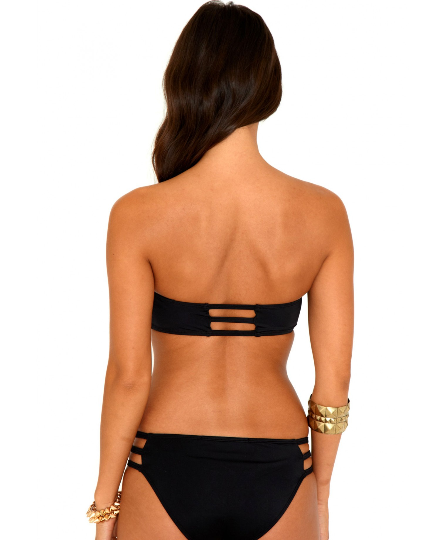 Lyst Missguided Lucia Bandeau Bikini In Black Campaign In Black