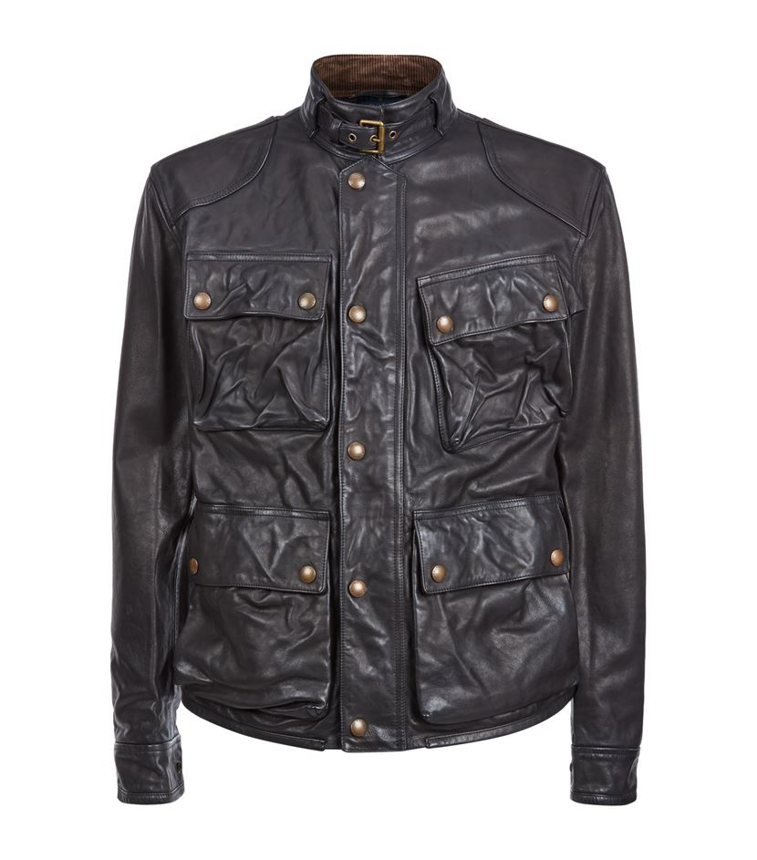Polo Ralph Lauren Southbury Leather Biker Jacket In Black For Men Gallery
