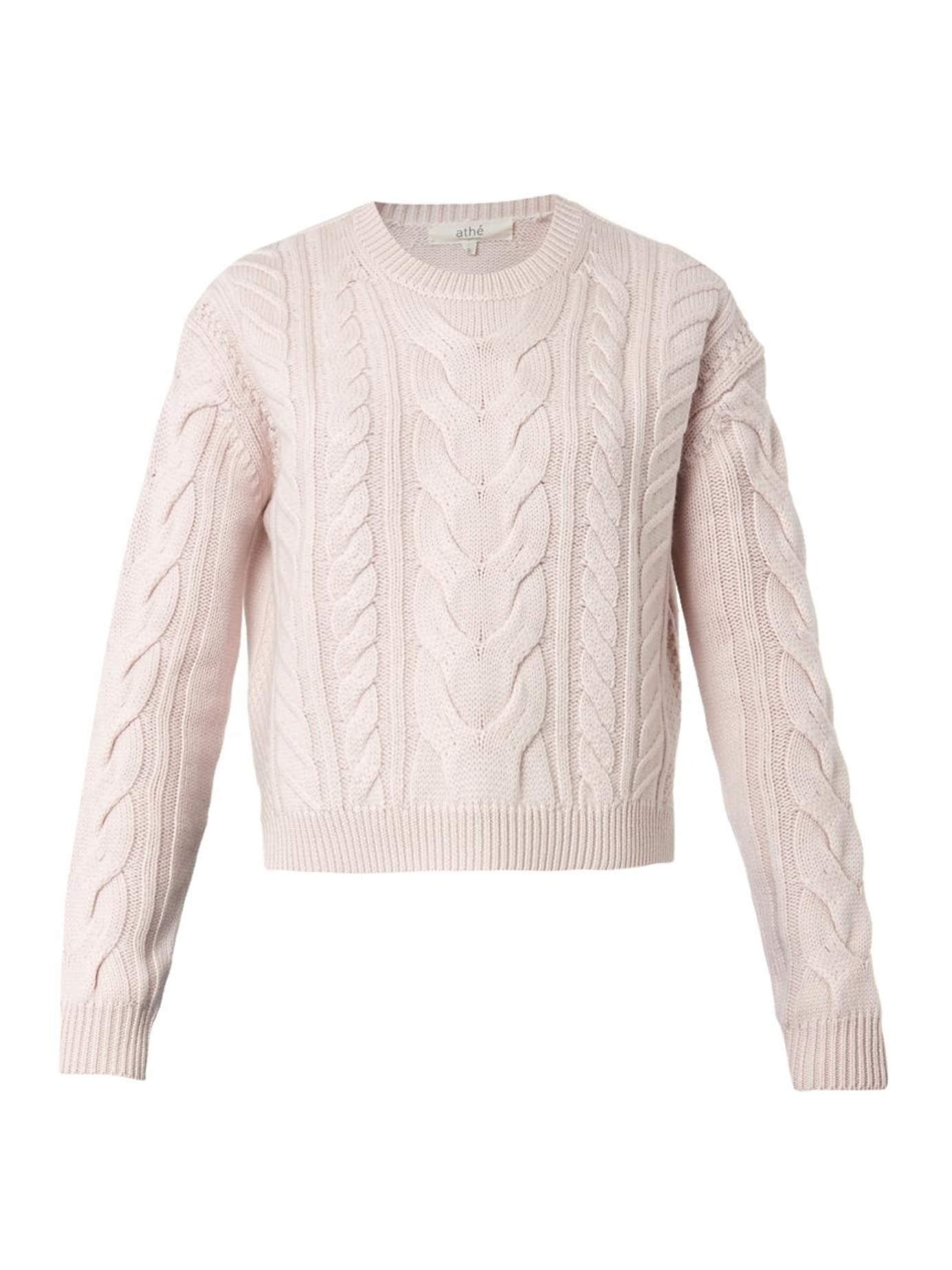Vanessa bruno athé Bidule Cable-Knit Sweater in Pink | Lyst
