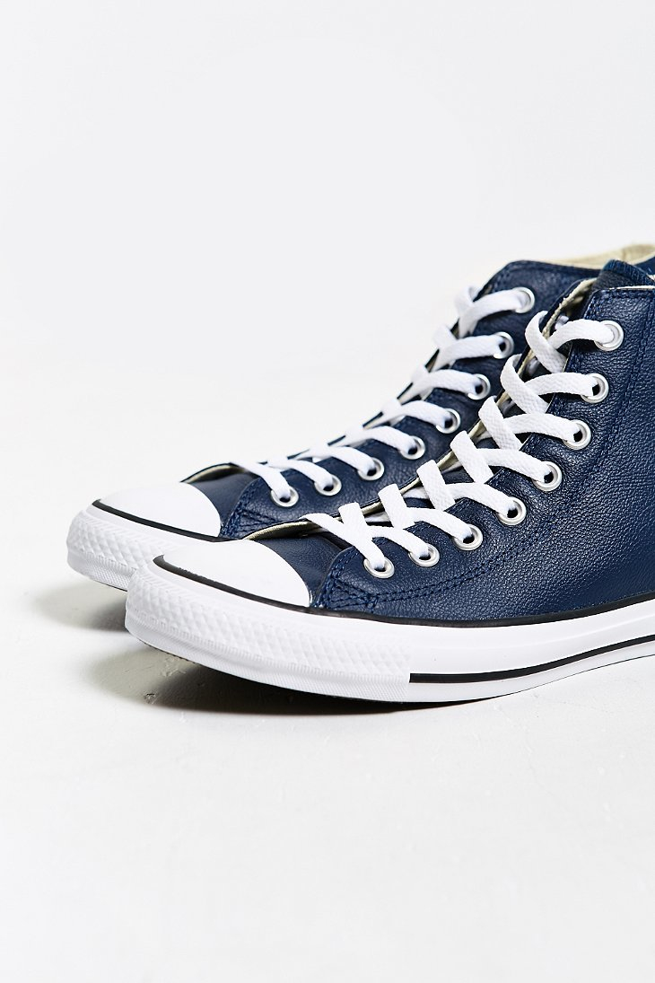 Converse Chuck Taylor All Star Leather High-top Sneaker in Blue for Men ...