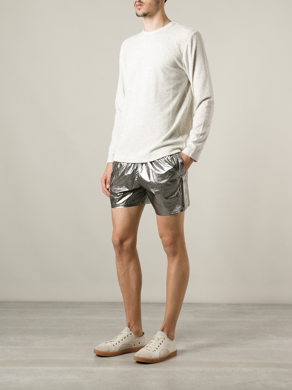 Our Legacy Metallic Deck Shorts in Metallic for Men Lyst