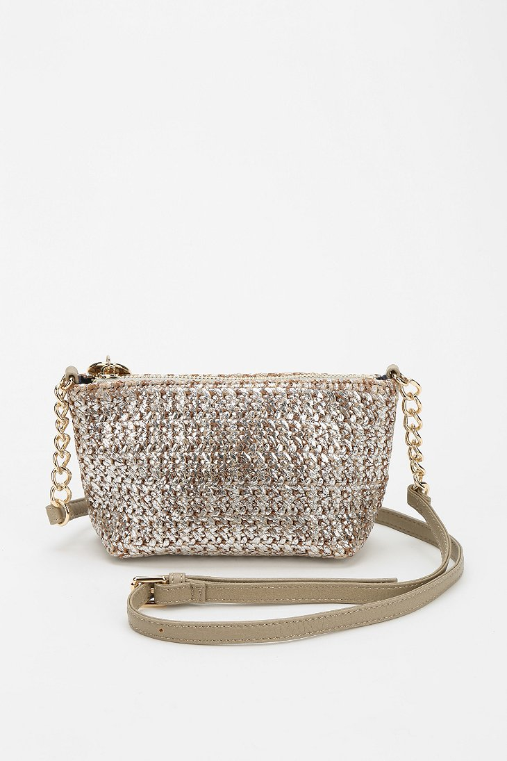 Lyst Deux Lux Metallic Straw Crossbody Bag in Metallic