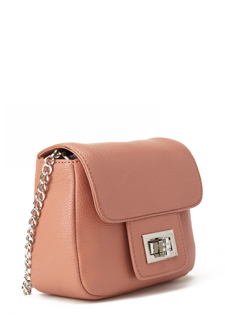 Forever 21 Chain Strap Crossbody Bag In Pink Lyst Gallery