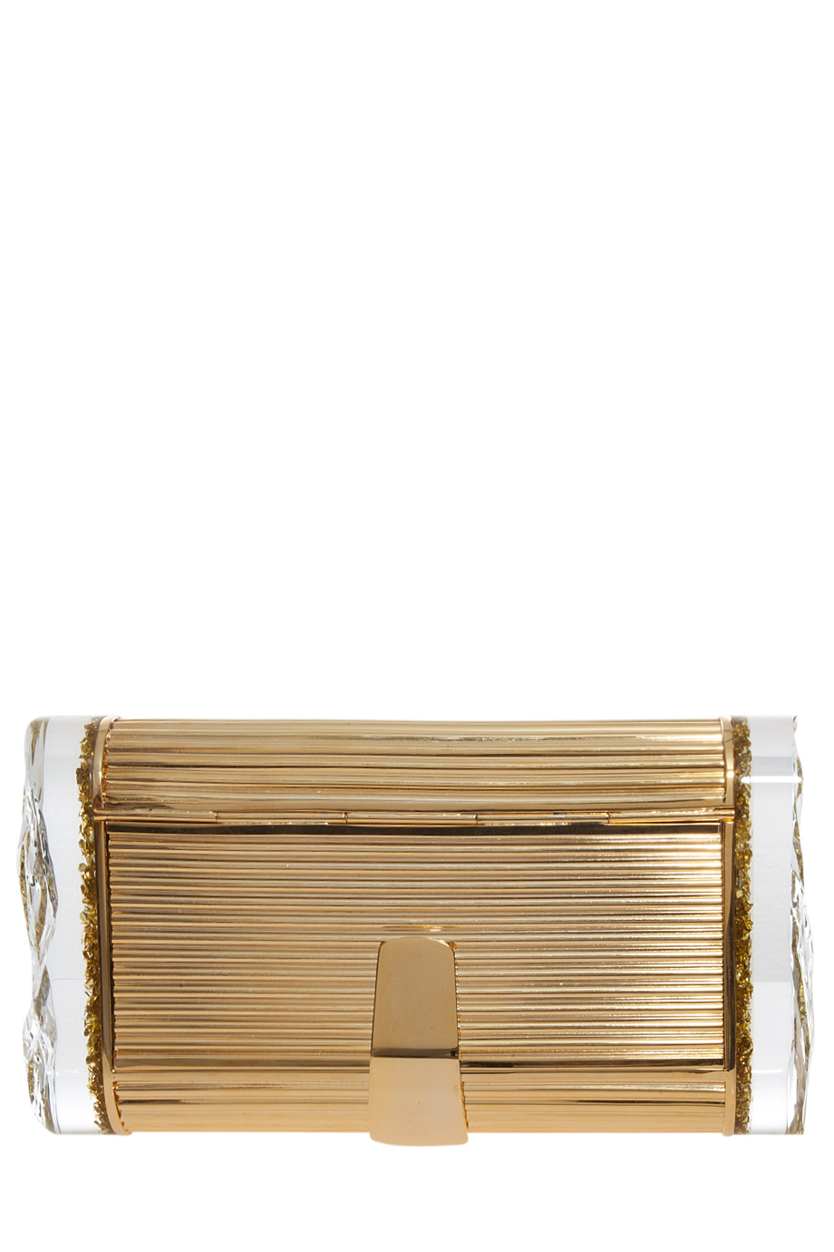 Lyst Edie Lara Metal Clutch In Metallic lyst edie lara metal clutch in metallic