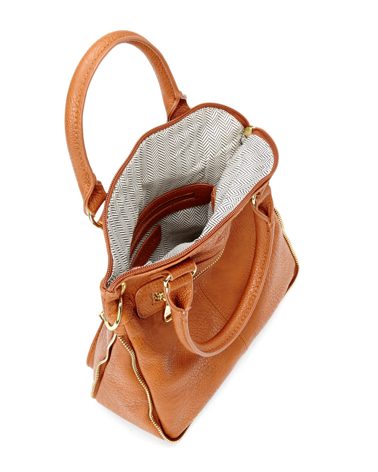Lyst Steve Madden Cognac Mini Maxie Convertible Tote In Brown Gallery