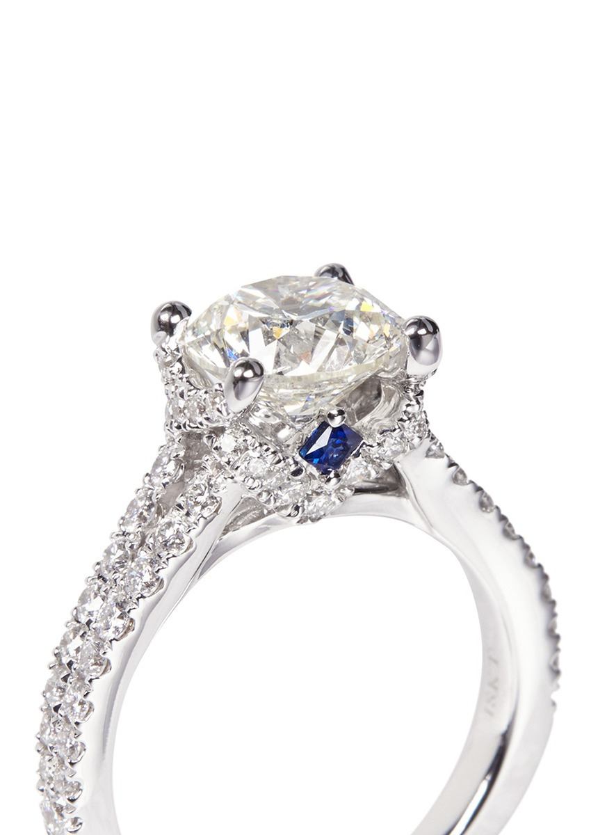 Lyst Vera Wang Love Boutique Diamond Engagement Ring in Metallic