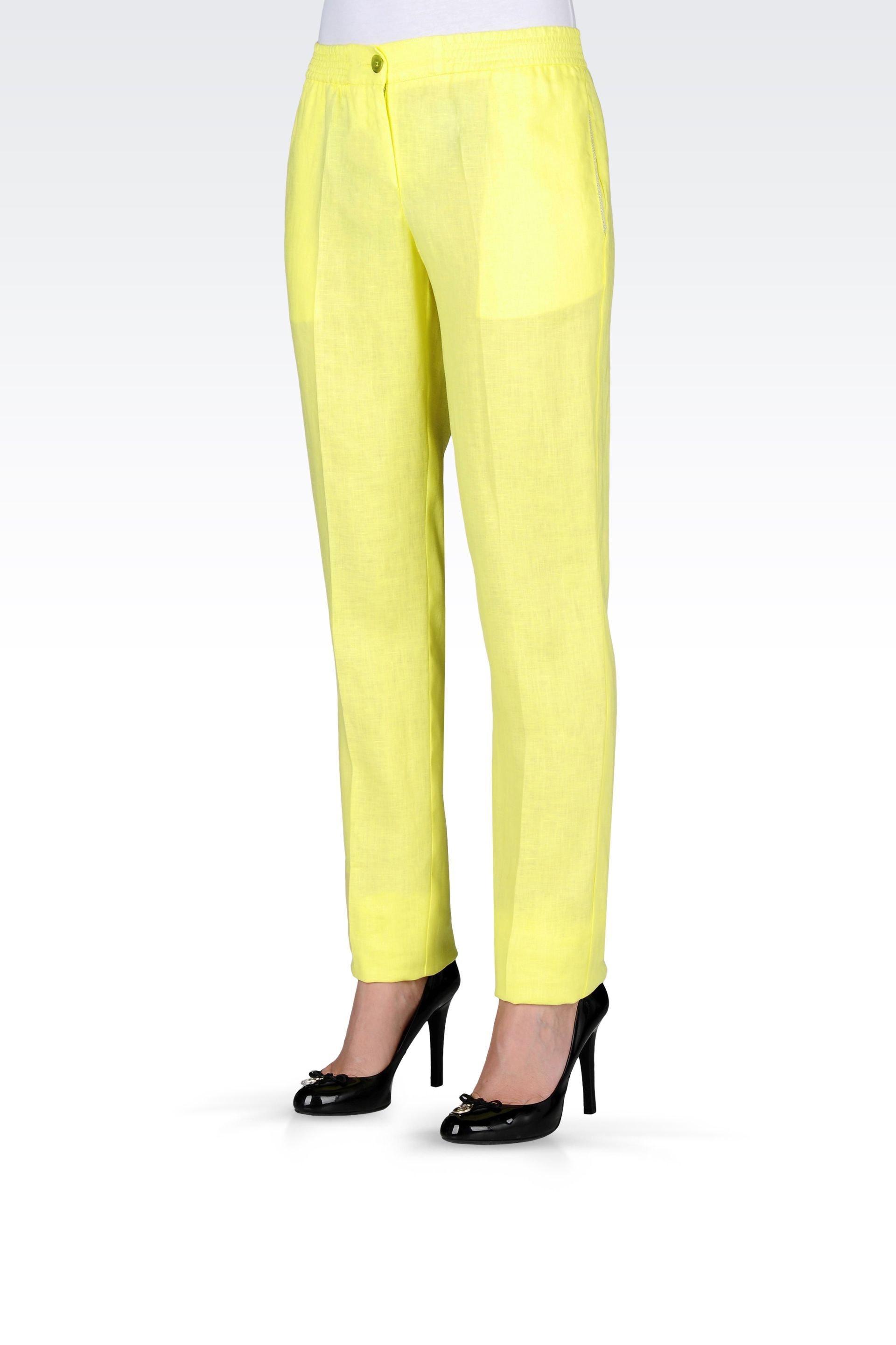 bright yellow trousers