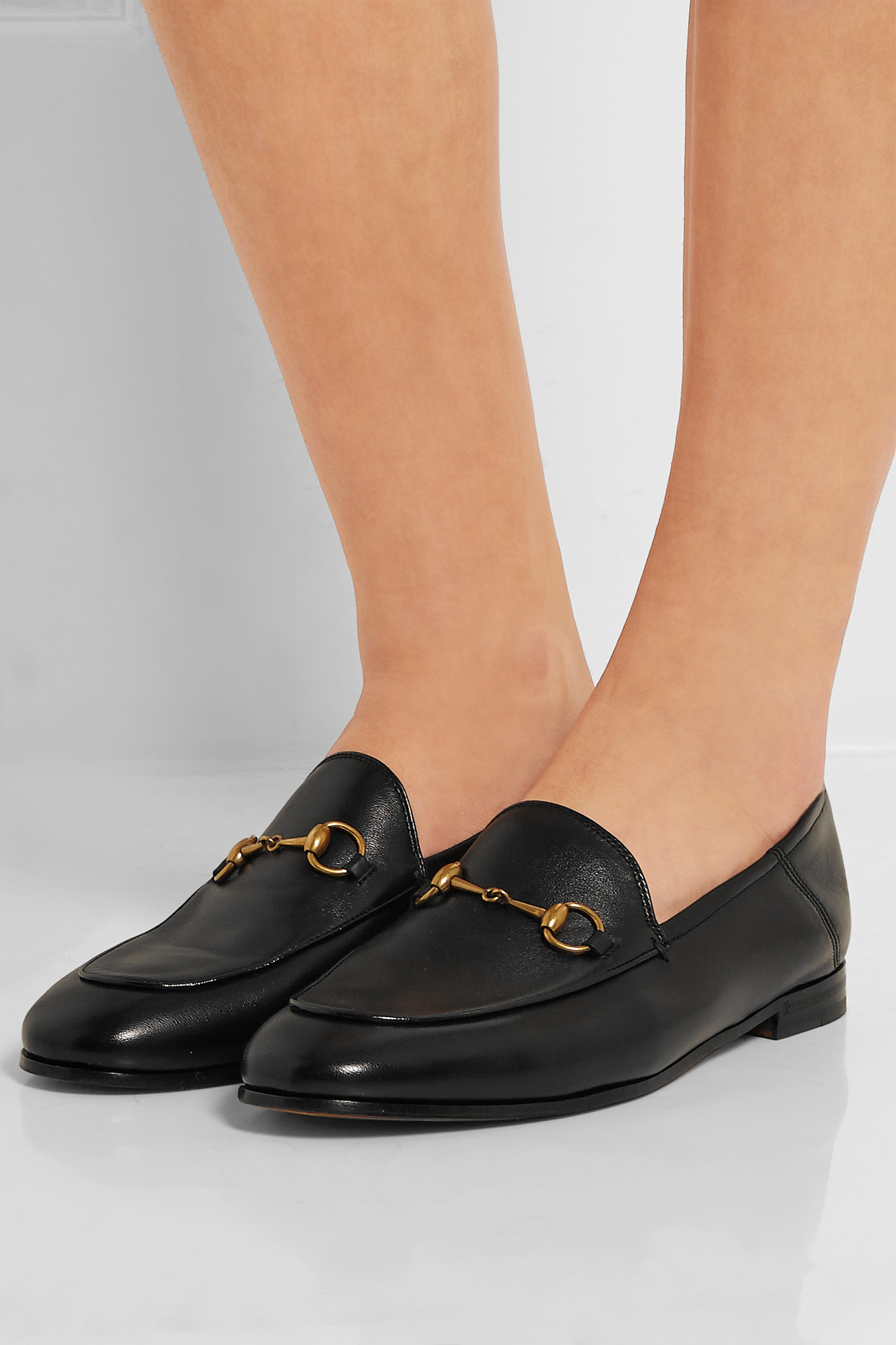 Lyst - Gucci Horsebit-detailed Leather Loafers in Black