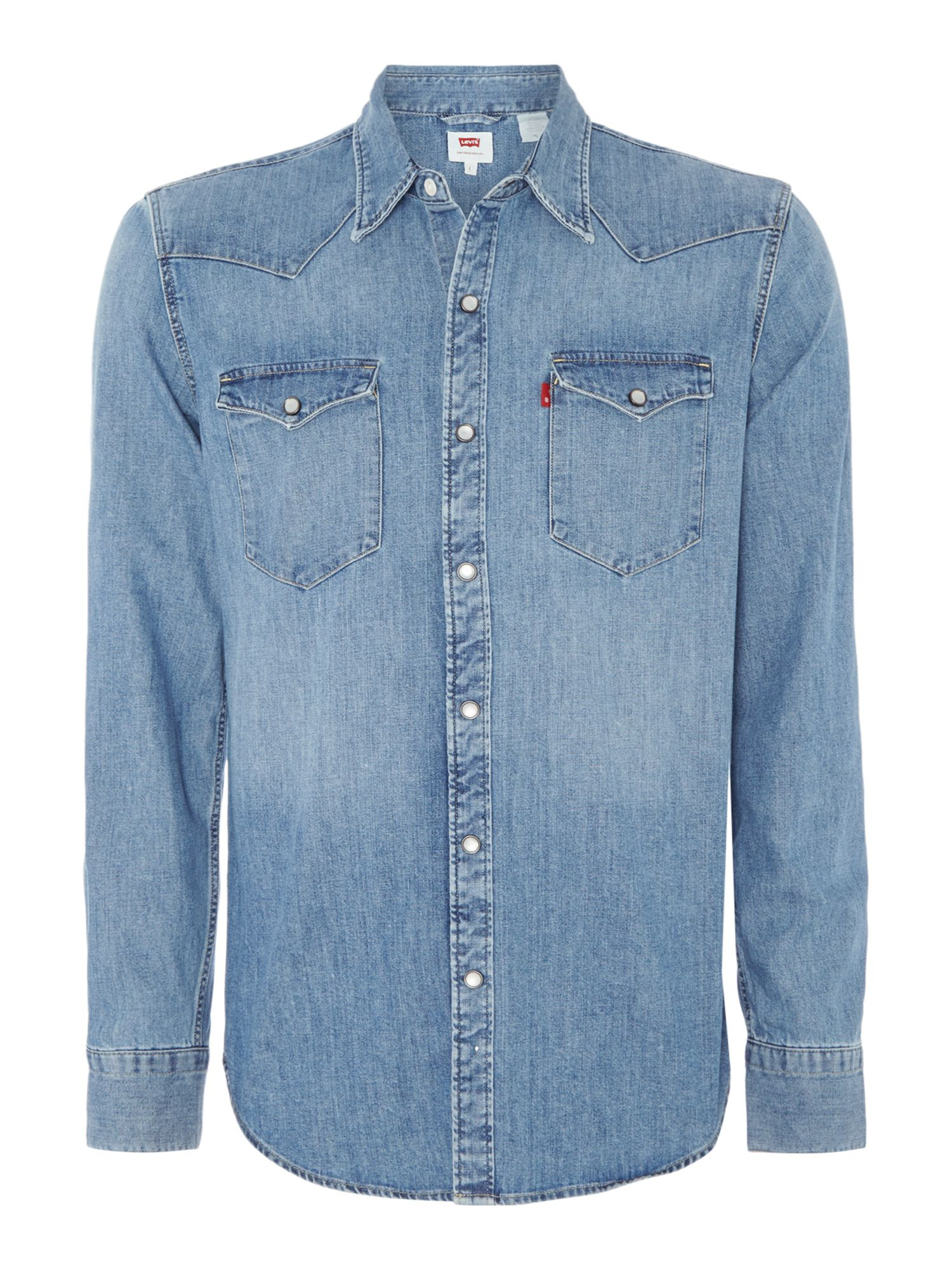 Levi's Western Denim Shirt Levi's Men's Short Sleeve Classic Standard ...