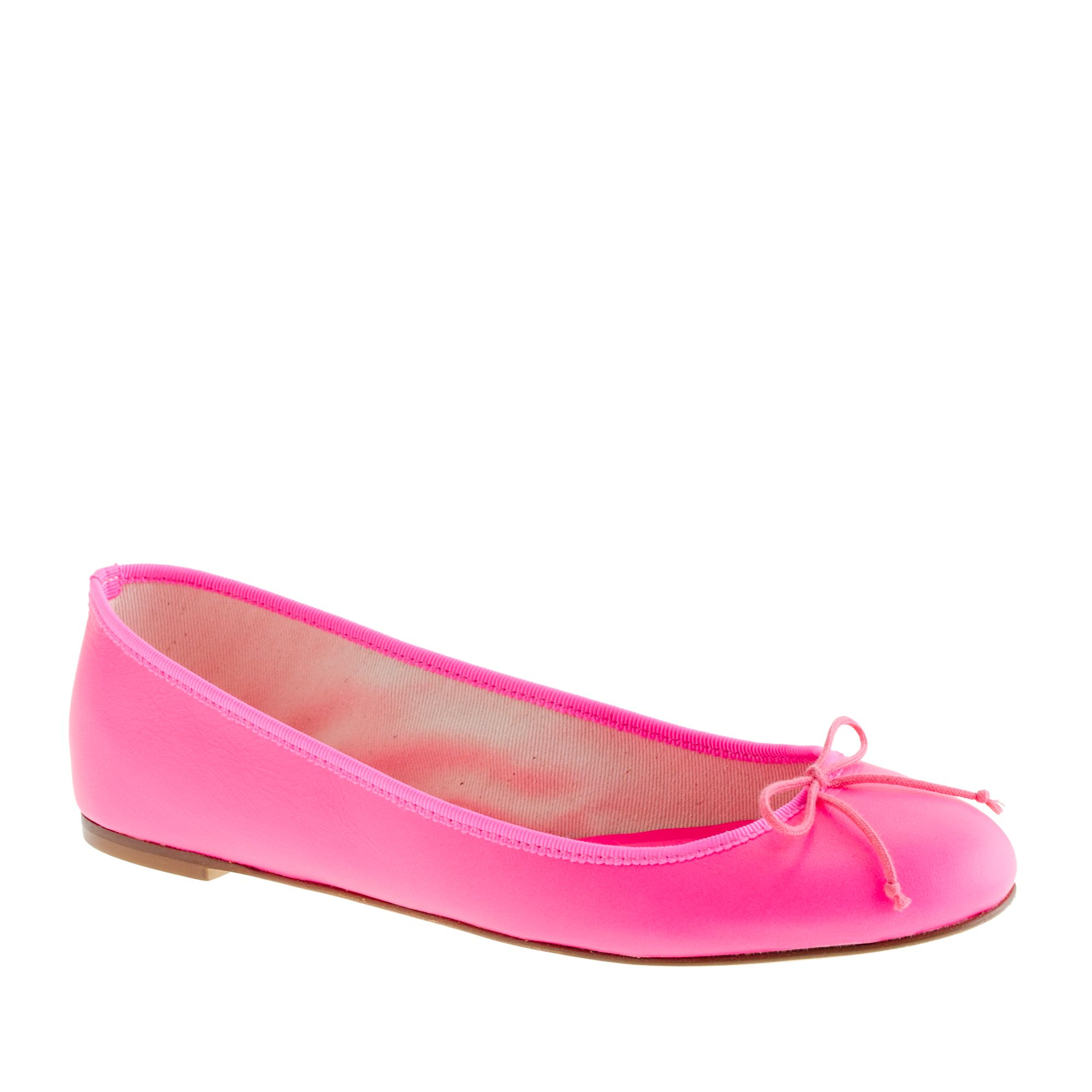 Lyst Jcrew Classic Leather Ballet Flats In Pink