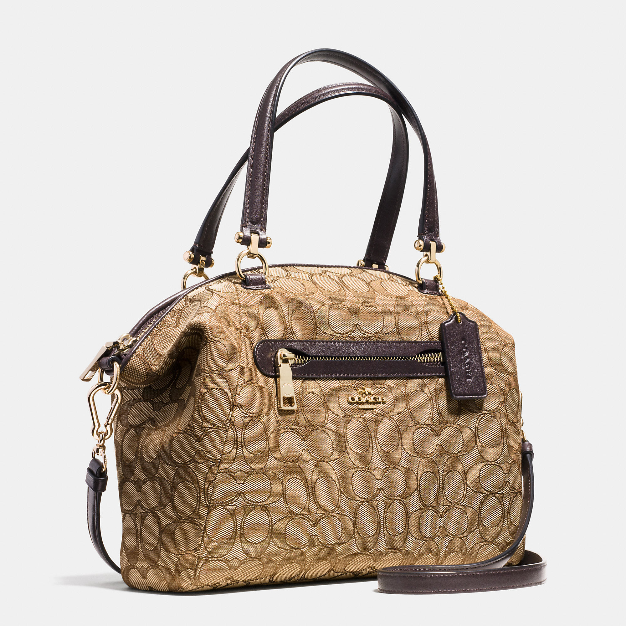 COACH Prairie Satchel In Signature Canvas in Brown - Lyst