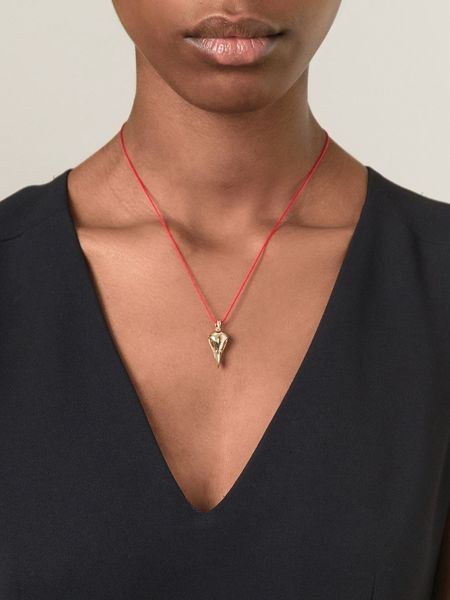 Shaun Leane 'eagle Skull' Pendant Necklace in Red | Lyst