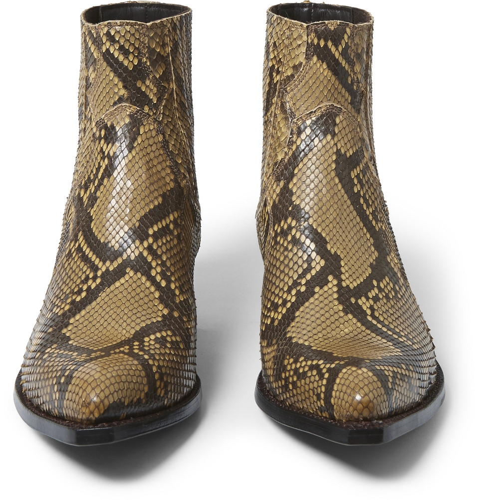 saint laurent snake boots