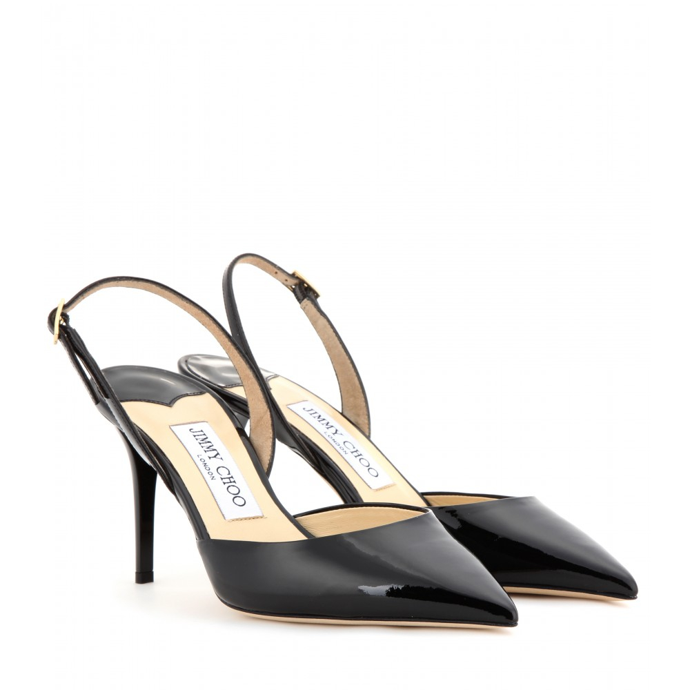 jimmy choo black patent trainers