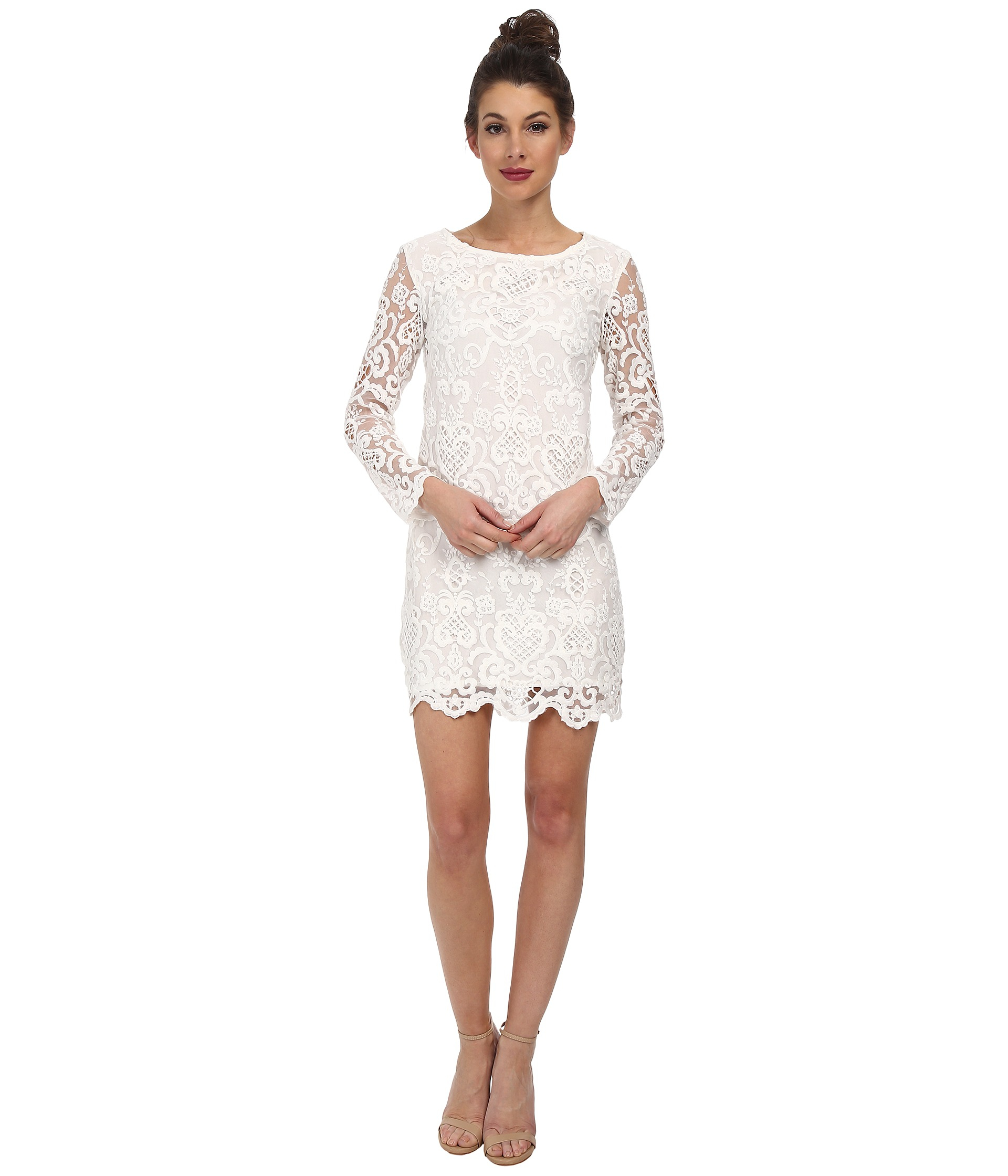 French connection Nebraska Lace Dress 71Dgo in White | Lyst