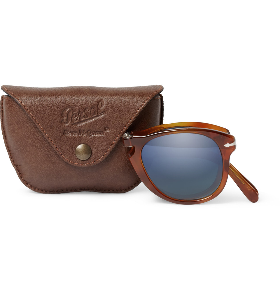 Persol Steve Mcqueen 714 54 Folding Acetate Sunglasses In Brown For Men Lyst 7157