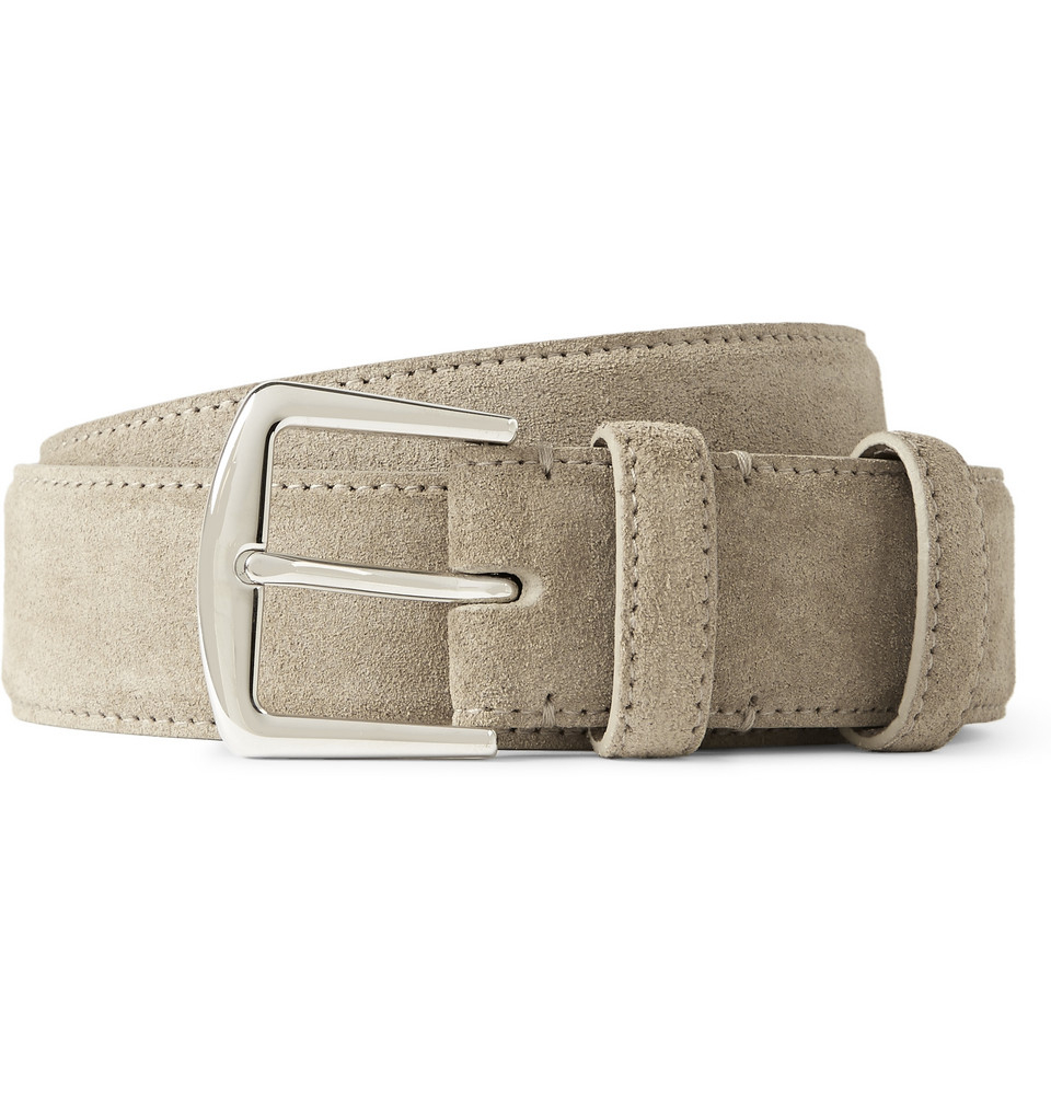 Loro piana 3.5cm Stone Suede Belt in Natural for Men Lyst